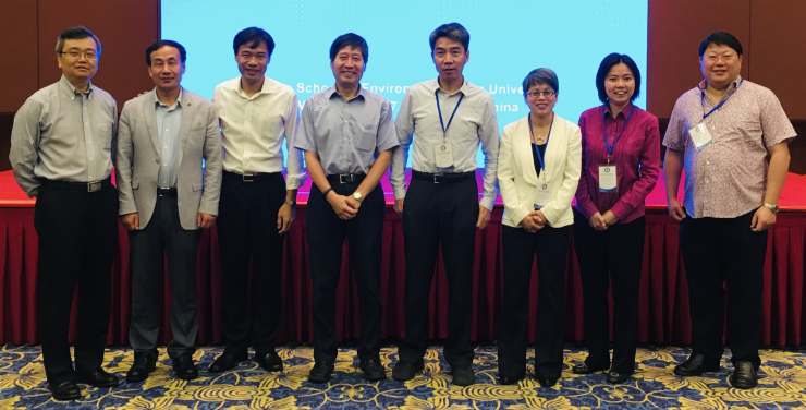 The Theme-based Research Team (4th from the right: Professor Xiao-Yan Li, the leader of this project; 1st from the right: Professor Kenneth Leung).