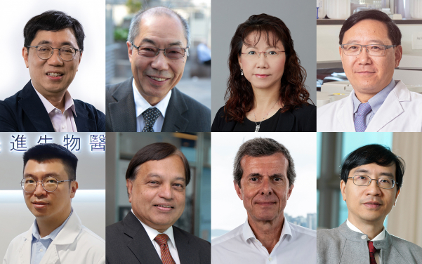 Top-notch researchers and leaders of six HKU Health@InnoHK research laboratories.
(upper row from left) Professor Che Chi-ming, Professor Mak Tak-wah and Professor Leung Suet-yi, Professor Pengtao Liu
(bottom row from left) Professor Anderson Shum, Professor Malik Peiris and Professor Roberto Bruzzone, and Professor Yuen Kwok-yung