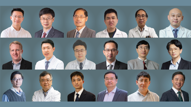 (top row from left) Computer Science: Professor Kaibin HUANG; Economics and Business: Professor Kevin Zheng ZHOU; Geosciences: Professor Guochun ZHAO; Immunology: Mr Jian-Piao CAI, Dr Kwok-Hung CHAN, Dr Hin CHU, (middle row from left) Professor Benjamin John COWLING, Professor Ivan Fan-Ngai HUNG; Immunology, Microbiology: Dr Jasper Fuk-Woo CHAN, Dr Kelvin Kai-Wang TO, Professor Kwok-Yung YUEN; Materials Science: Professor Lain-Jong LI; Microbiology: (bottom row from left) Professor Leo Lit-Man POON, Professor Tong ZHANG; Physics: Professor Wang YAO, Professor Xiaobo YIN, Professor Shuang ZHANG, Professor Xiang ZHANG