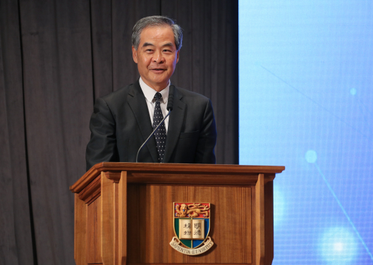 The Hon. Chun-ying Leung, Vice-Chairman of National Committee of the Chinese People’s Political Consultative Conference, delivers opening remarks.