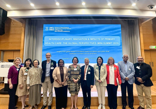 Group photo of speaking guests at the mini-summit.
 